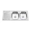 12050B_A Pressed Sink Double Bowl