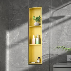 stainless steel wall niche 8⧹＂× 36⧹＂ Gold_4