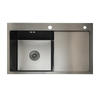 Drop in Single Bowl with Drainboard Black